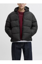 JJMAZE PUFFER HOOD - ΜΑΥΡΟ