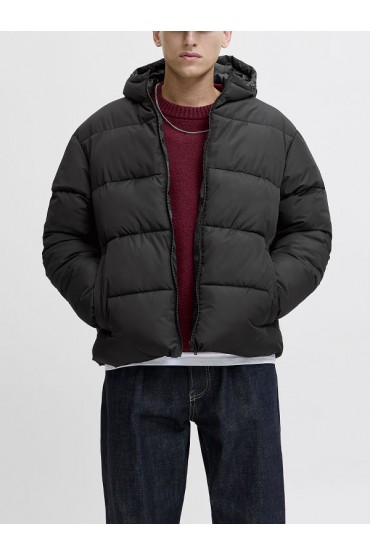 JJMAZE PUFFER HOOD - ΜΑΥΡΟ
