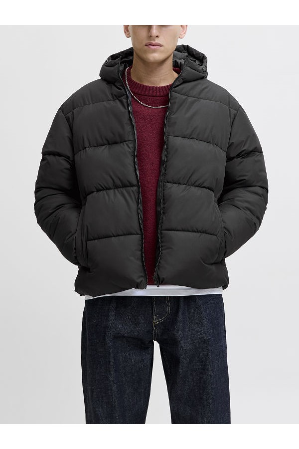 JJMAZE PUFFER HOOD - ΜΑΥΡΟ
