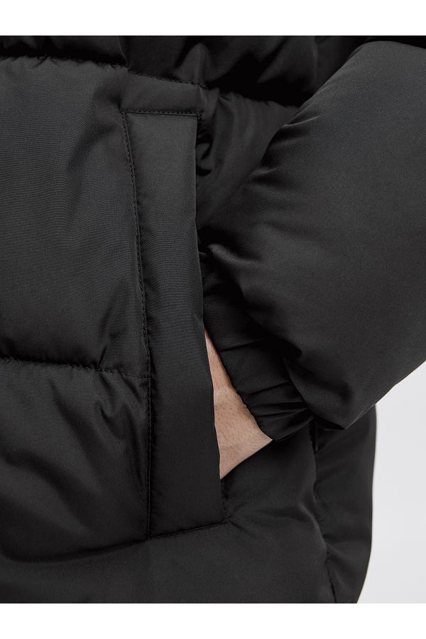 JJMAZE PUFFER HOOD - ΜΑΥΡΟ