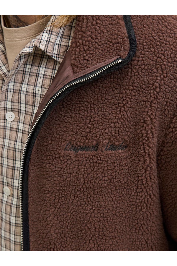 JORNORREBRO TEDDY JACKET - ΚΑΦΕ