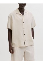 JJGLOBAL WAFFLE RESORT SHIRT SS - ΜΠΕΖ