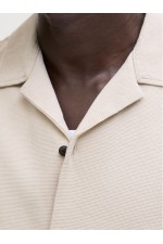JJGLOBAL WAFFLE RESORT SHIRT SS - ΜΠΕΖ
