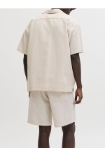 JJGLOBAL WAFFLE RESORT SHIRT SS - ΜΠΕΖ