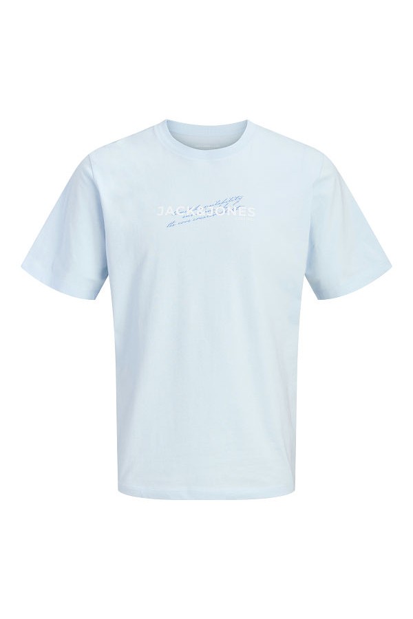 JCOETERNA FRONT PRINT TEE SS CREW FST - ΜΠΛΕ ΑΝΟΙΧΤΟ