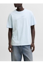 JCOETERNA FRONT PRINT TEE SS CREW FST - ΜΠΛΕ ΑΝΟΙΧΤΟ