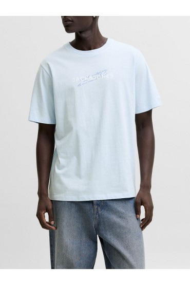 JCOETERNA FRONT PRINT TEE SS CREW FST - ΜΠΛΕ ΑΝΟΙΧΤΟ
