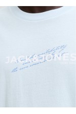 JCOETERNA FRONT PRINT TEE SS CREW FST - ΜΠΛΕ ΑΝΟΙΧΤΟ