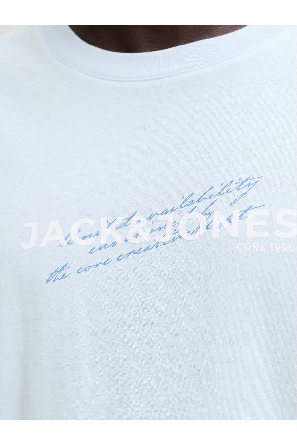 JCOETERNA FRONT PRINT TEE SS CREW FST - ΜΠΛΕ ΑΝΟΙΧΤΟ
