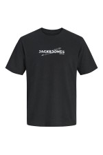 JCOETERNA FRONT PRINT TEE SS CREW FST - ΜΑΥΡΟ