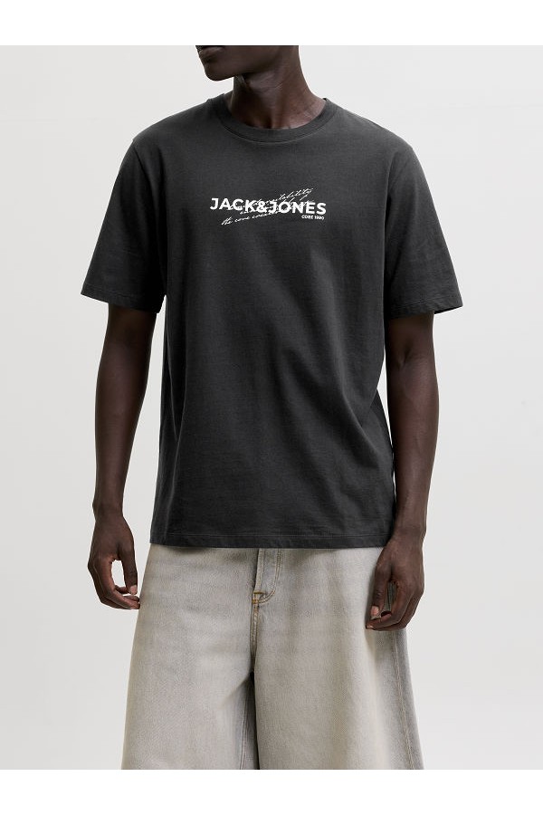 JCOETERNA FRONT PRINT TEE SS CREW FST - ΜΑΥΡΟ
