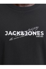 JCOETERNA FRONT PRINT TEE SS CREW FST - ΜΑΥΡΟ