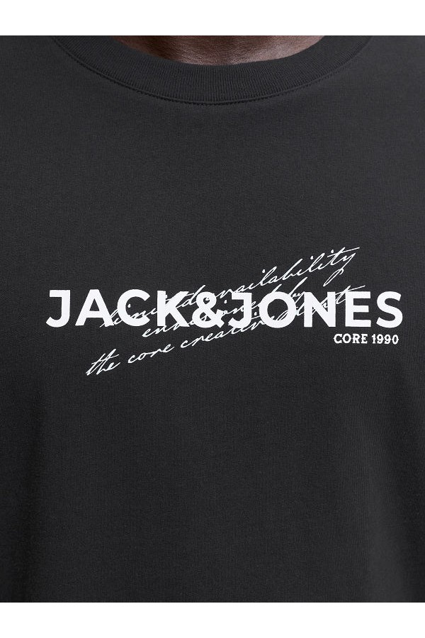 JCOETERNA FRONT PRINT TEE SS CREW FST - ΜΑΥΡΟ