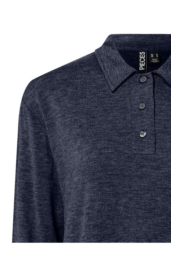 PCRITT LS POLO JRS PWP - ΜΠΛΕ ΑΝΟΙΧΤΟ