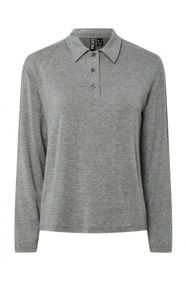 PCRITT LS POLO JRS PWP - ΓΚΡΙ