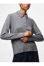 PCRITT LS POLO JRS PWP - ΓΚΡΙ