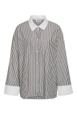 NMFREJA L/S OVERSIZED PLAIN SHIRT WVN - ΛΕΥΚΟ