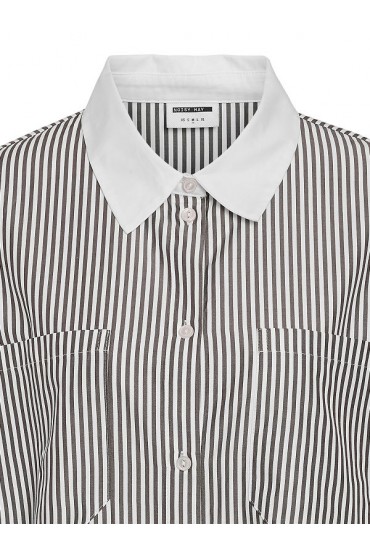 NMFREJA L/S OVERSIZED PLAIN SHIRT WVN - ΛΕΥΚΟ