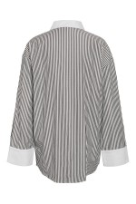 NMFREJA L/S OVERSIZED PLAIN SHIRT WVN - ΛΕΥΚΟ
