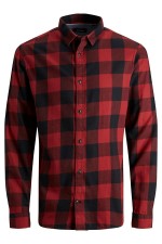 JJEGINGHAM TWILL SHIRT L/S NOOS - ΚΟΚΚΙΝΟ