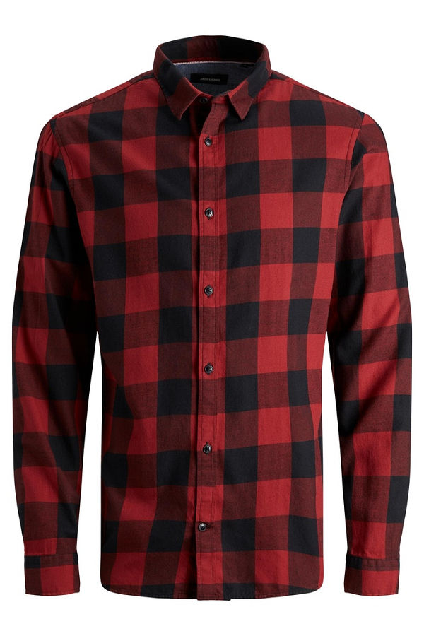 JJEGINGHAM TWILL SHIRT L/S NOOS - ΚΟΚΚΙΝΟ
