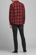 JJEGINGHAM TWILL SHIRT L/S NOOS - ΚΟΚΚΙΝΟ