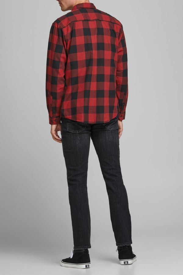 JJEGINGHAM TWILL SHIRT L/S NOOS - ΚΟΚΚΙΝΟ