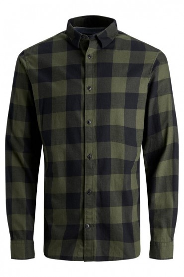 JJEGINGHAM TWILL SHIRT L/S NOOS - ΧΑΚΙ