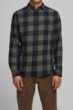 JJEGINGHAM TWILL SHIRT L/S NOOS - ΧΑΚΙ