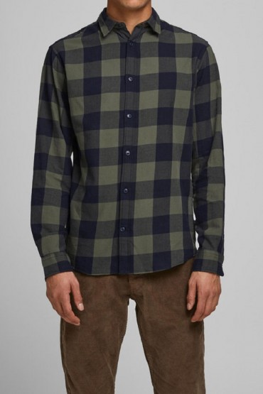 JJEGINGHAM TWILL SHIRT L/S NOOS - ΧΑΚΙ