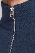 JJEEMIL KNIT HALF ZIP NOOS - ΜΠΛΕ