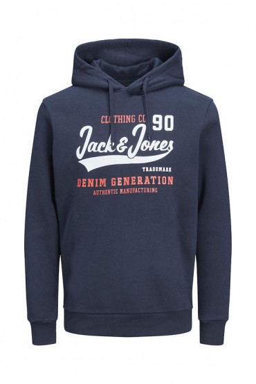 JJLOGO SWEAT HOOD 2 COL 22/23 - ΜΠΛΕ