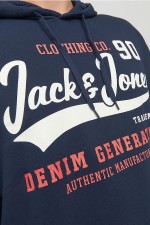 JJLOGO SWEAT HOOD 2 COL 22/23 - ΜΠΛΕ