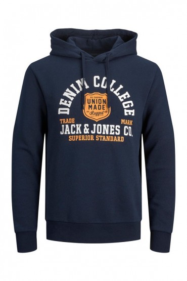 JJLOGO SWEAT HOOD 2 COL 22/23 - ΜΠΛΕ