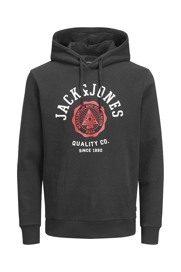 JJLOGO SWEAT HOOD 2 COL 22/23 - ΜΑΥΡΟ