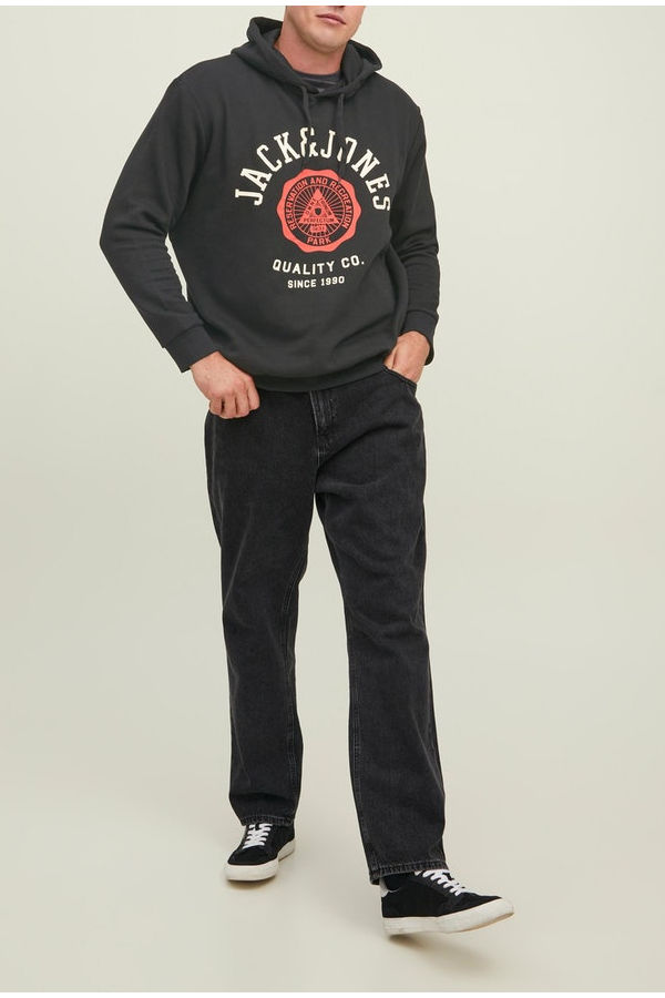 JJLOGO SWEAT HOOD 2 COL 22/23 - ΜΑΥΡΟ