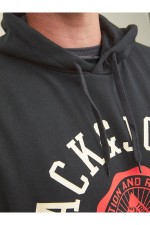 JJLOGO SWEAT HOOD 2 COL 22/23 - ΜΑΥΡΟ