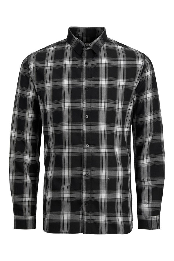 JCOORION SHIRT LS PLS - ΜΑΥΡΟ