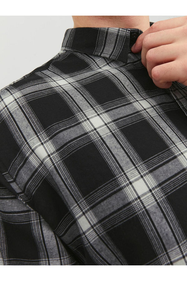 JCOORION SHIRT LS PLS - ΜΑΥΡΟ