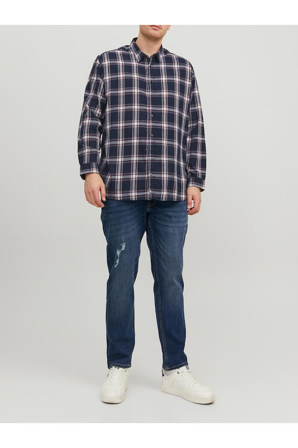 JCOORION SHIRT LS PLS - ΜΠΛΕ