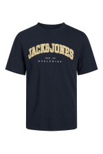 JJECALEB VARSITY TEE SS O-NECK NOOS PLS - ΜΠΛΕ
