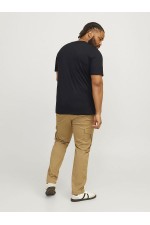 JJECALEB VARSITY TEE SS O-NECK NOOS PLS - ΜΑΥΡΟ