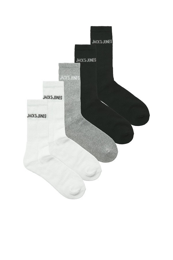 JACREGEN TENNIS SOCK 5 PACK NOOS - ΓΚΡΙ