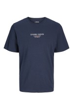 JREBJEANS REBEL PRINT TEE SS O-NECK SN - ΜΠΛΕ