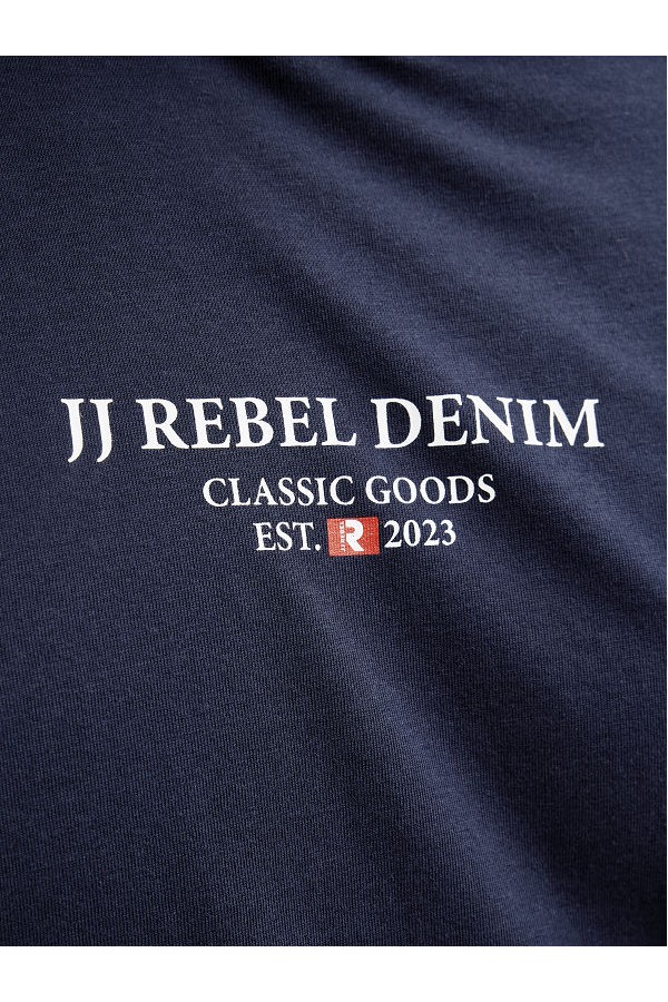JREBJEANS REBEL PRINT TEE SS O-NECK SN - ΜΠΛΕ