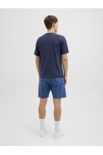 JREBJEANS REBEL PRINT TEE SS O-NECK SN - ΜΠΛΕ