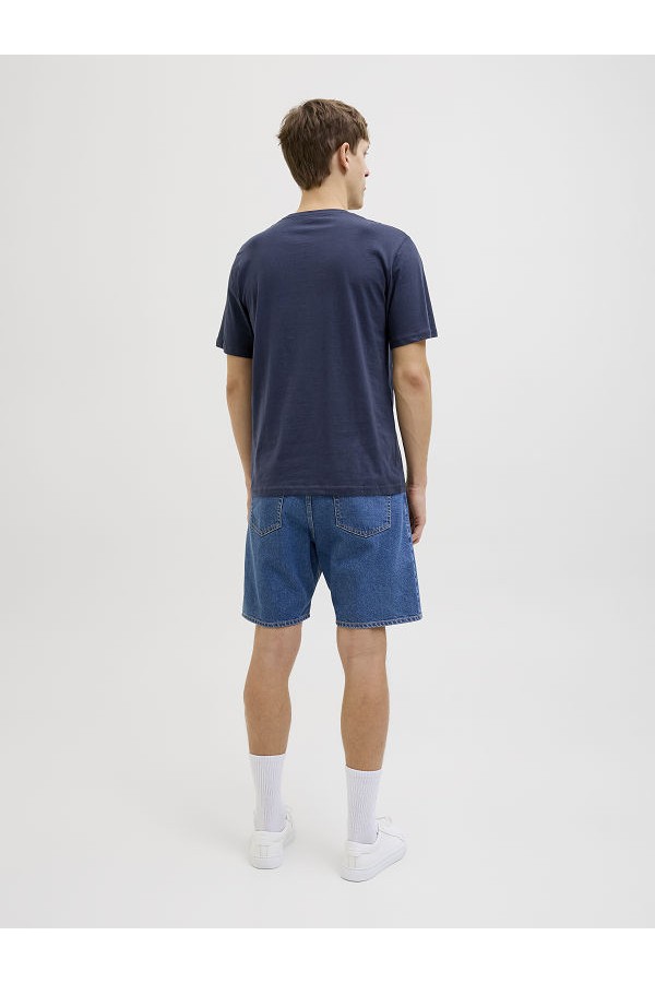 JREBJEANS REBEL PRINT TEE SS O-NECK SN - ΜΠΛΕ