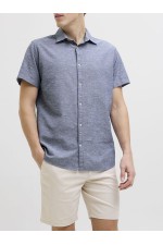 JREBMOSS SUNNY SHIRT SS - ΜΠΛΕ ΑΝΟΙΧΤΟ