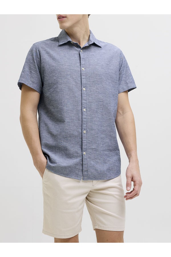 JREBMOSS SUNNY SHIRT SS - ΜΠΛΕ ΑΝΟΙΧΤΟ