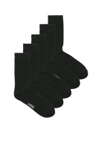 JREBREBEL LOGO SOCKS 5 PACK - ΜΑΥΡΟ